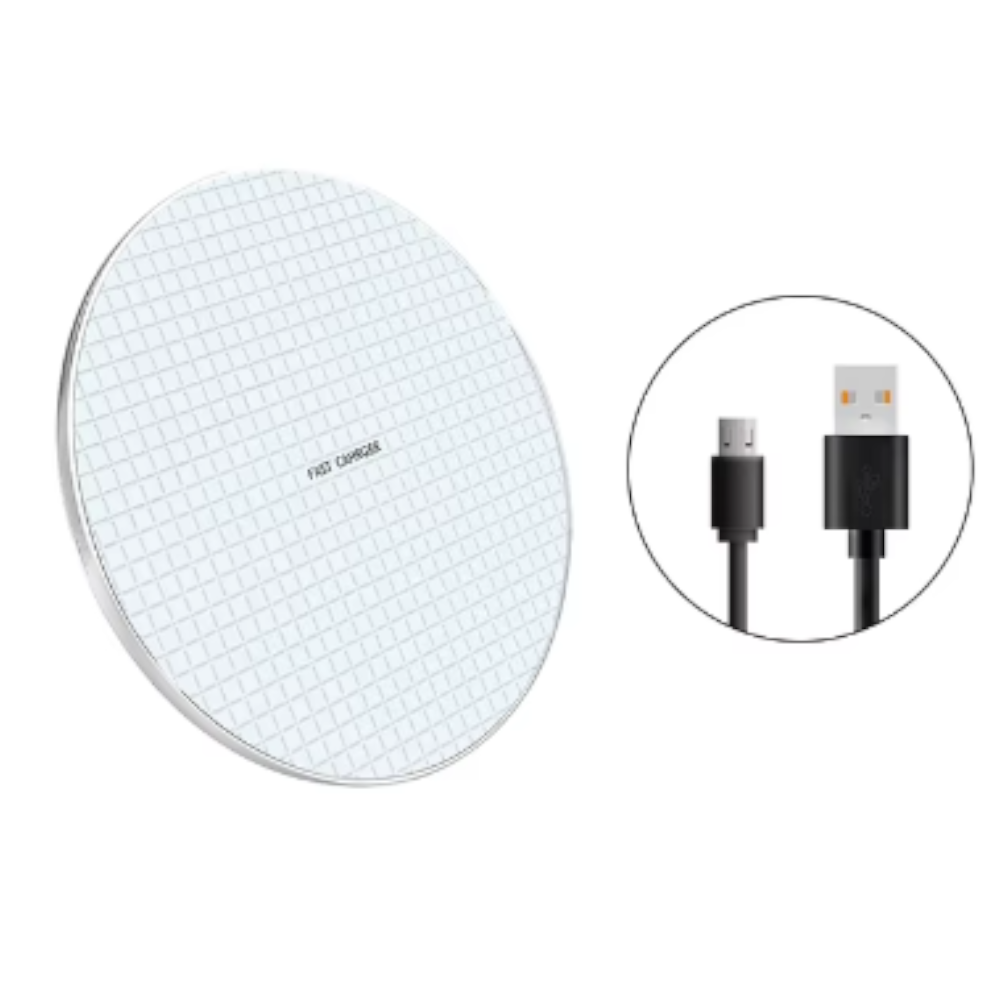 10W Qi Wireless Charger Aluminium Alloy Fast Charging Pad