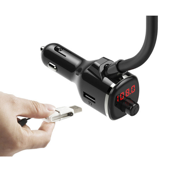 10W Quick Charge Wireless Phone Support Car Mp3 Transmitter Double Usb Charging Music Play Fm