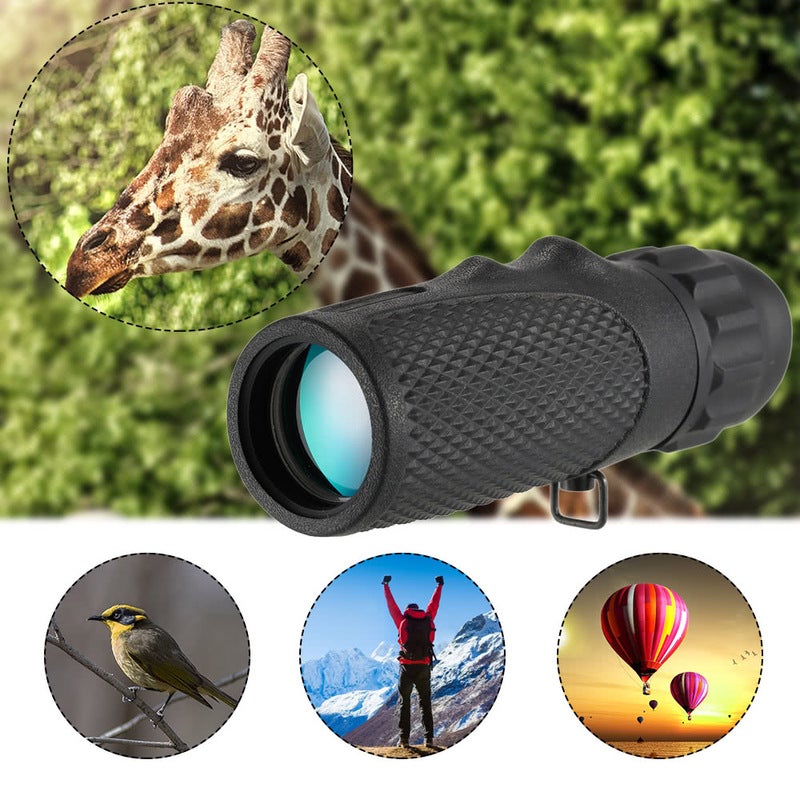 10X25 Monocular Mini Compact Telescope High Definition Pocket Scope Black
