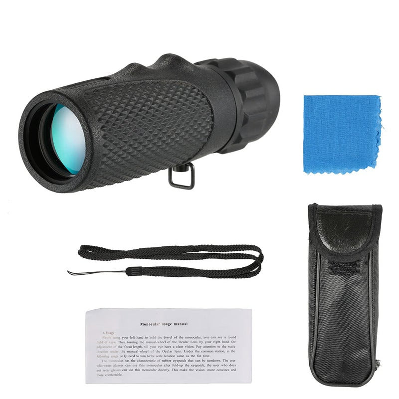 10X25 Monocular Mini Compact Telescope High Definition Pocket Scope Black