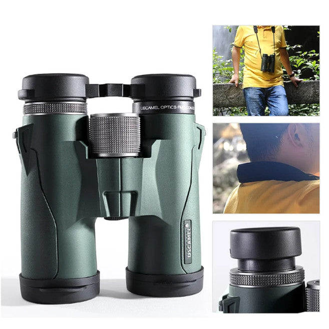 10X42 Hd Bak4 Binoculars Military High Power Telescope Professional Outdoor Sports Bird Watching Camping