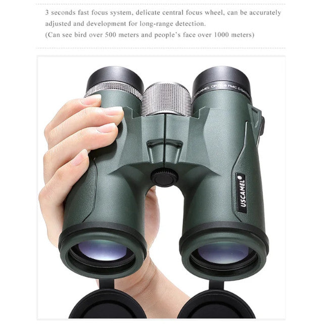 10X42 Hd Bak4 Binoculars Military High Power Telescope Professional Outdoor Sports Bird Watching Camping