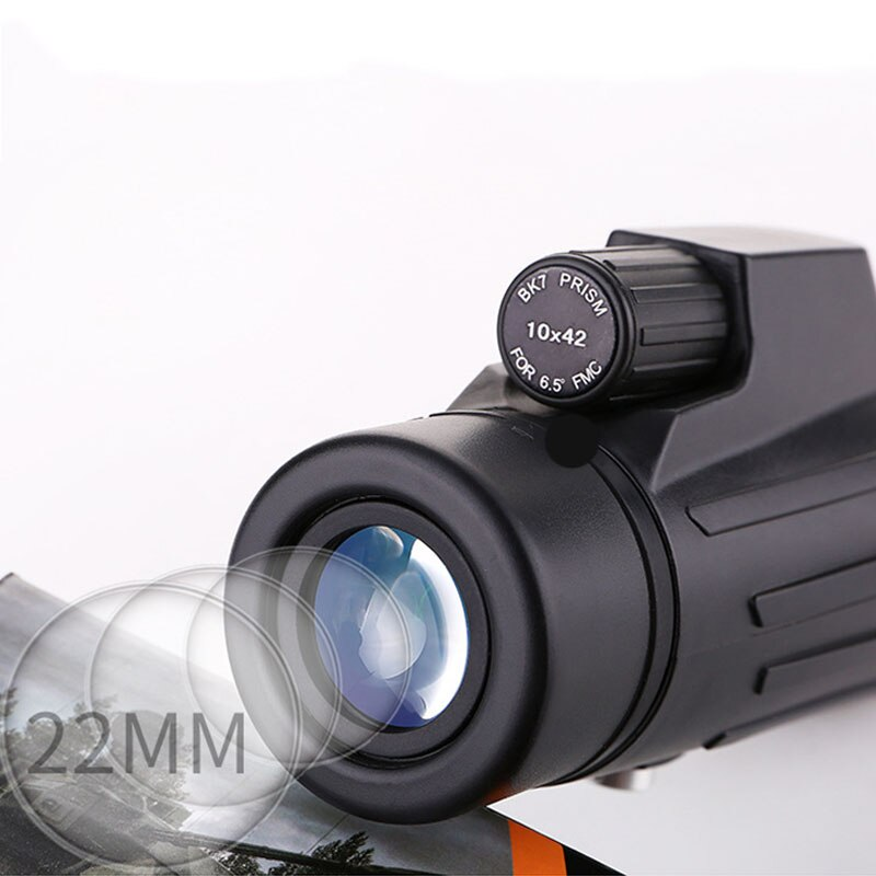 10X42 Mini Monocular Telescope Spyglass Night Vision For Travel Hunting Camping