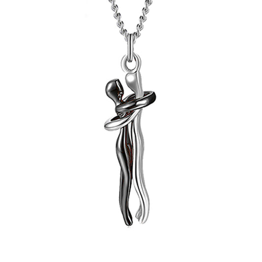 Veile Studios Hugging Couple Pendant Necklace Gift Idea