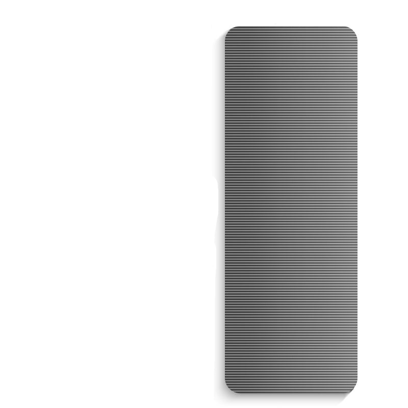 Yoga Mat 10Mm Thick Non Slip Exercise Pad Grey Black