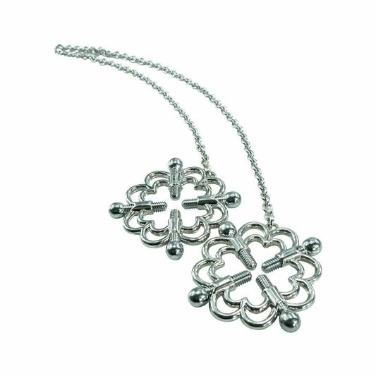 Stainless Steel Clover Nipple Clamps Torture Play Bdsm Bondage Restraints