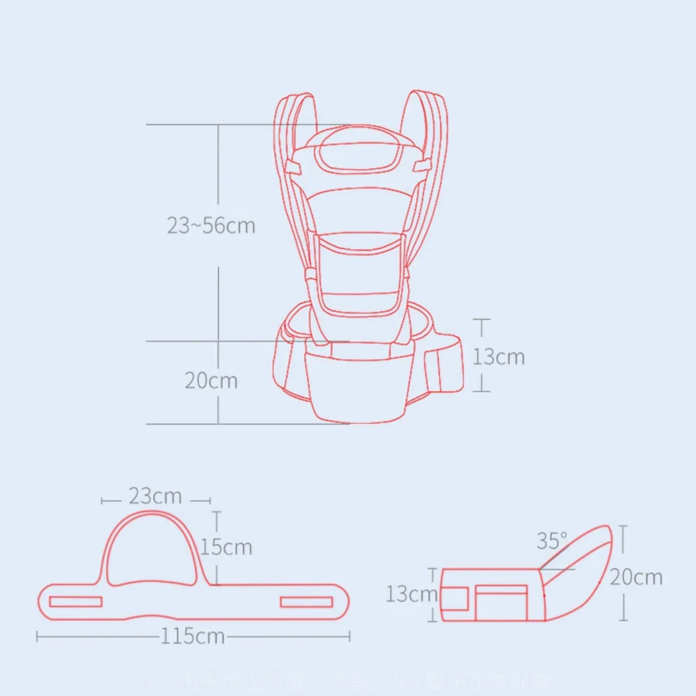 Newborn Ergonomic Baby Carrier Backpack Infant Hipseat Front Facing Kangaroo Wrap Sling Travel