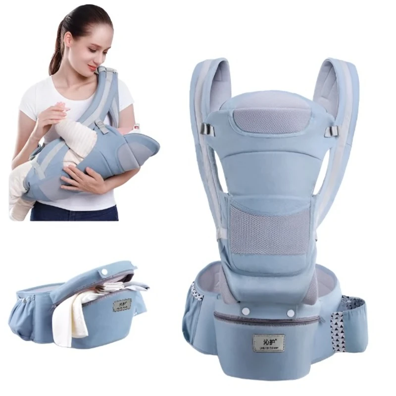 Newborn Ergonomic Baby Carrier Backpack Infant Hipseat Front Facing Kangaroo Wrap Sling Travel
