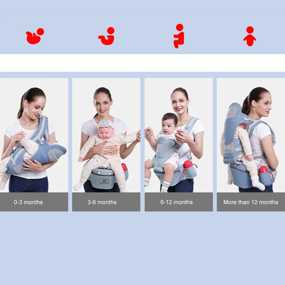 Newborn Ergonomic Baby Carrier Backpack Infant Hipseat Front Facing Kangaroo Wrap Sling Travel