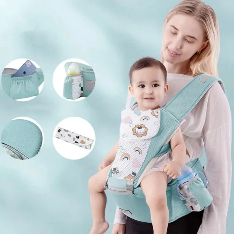 Newborn Ergonomic Baby Carrier Backpack Infant Hipseat Front Facing Kangaroo Wrap Sling Travel