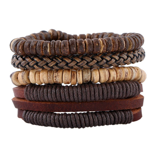 Veile Studios And American Minimalist Retro Set Bracelet Diy Woven Cowhide