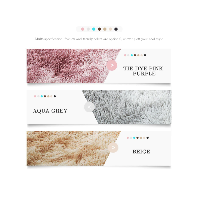 Soft Fluffy Long Hair Carpets Corridor Balcony Laundry Room Bedroom Non-Slip Mats