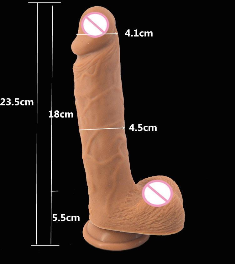 23Cm Silicone Realistic Dildo Butt Plug Anal Pink