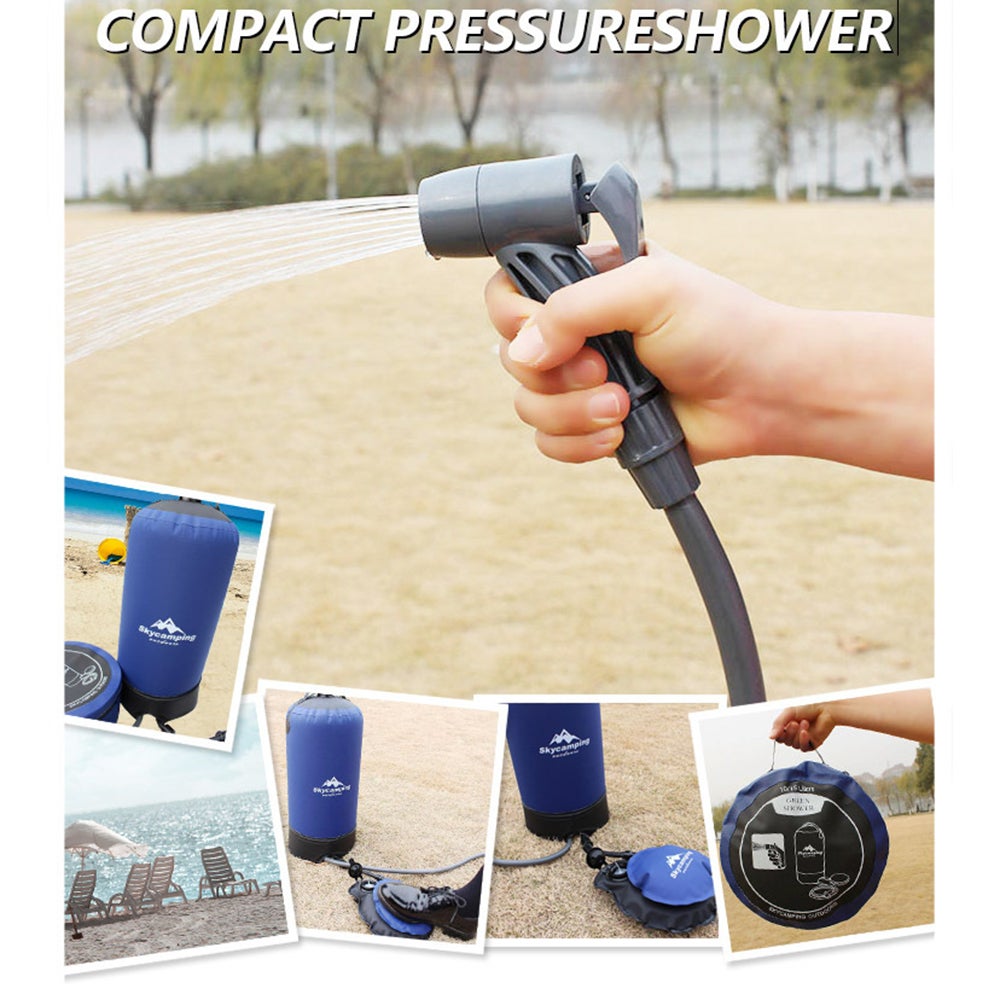 11L Pvc Travel Outdoor Inflatable Pressure Shower Water Bag Lightweight