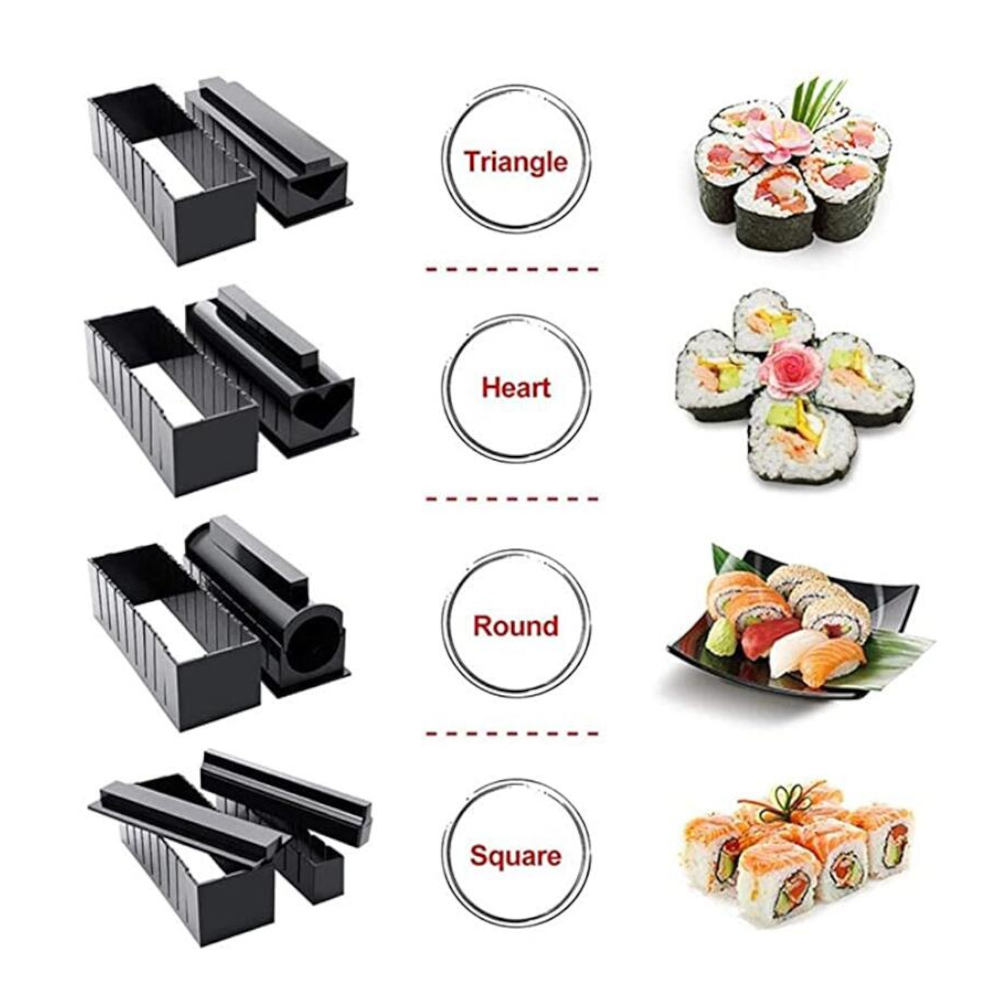 11Pcs Set Diy Sushi Making Roller Kit Kitchen Gadgets