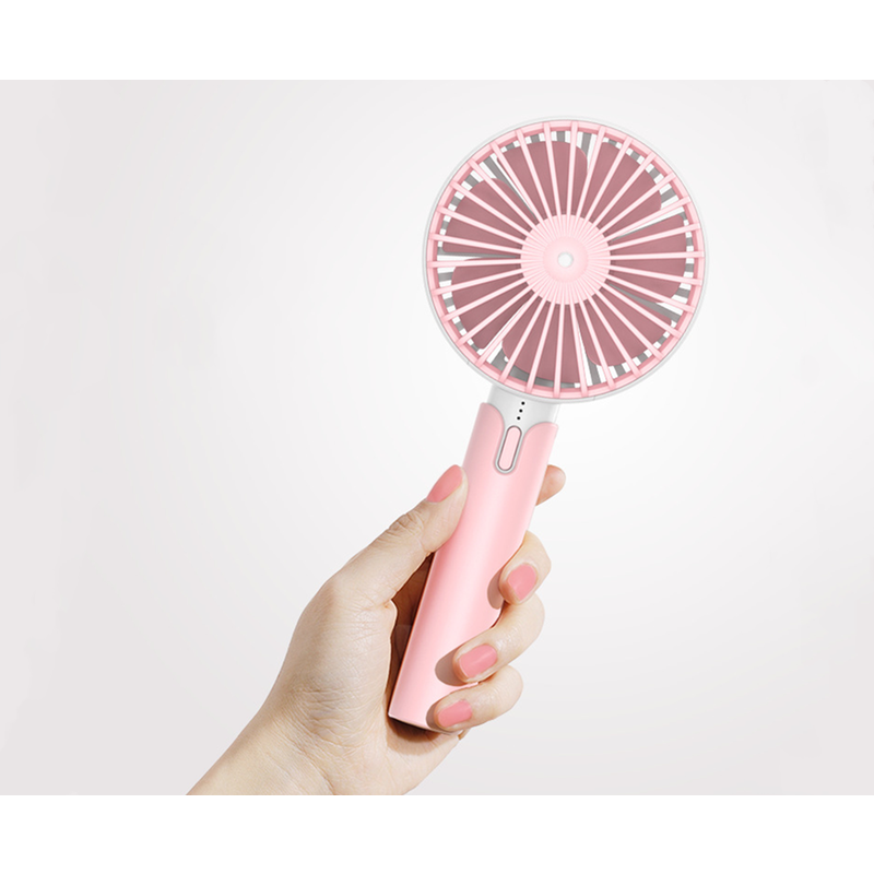 1200Mah Quiet Sound Mini Fan Portable Hand Held Pink