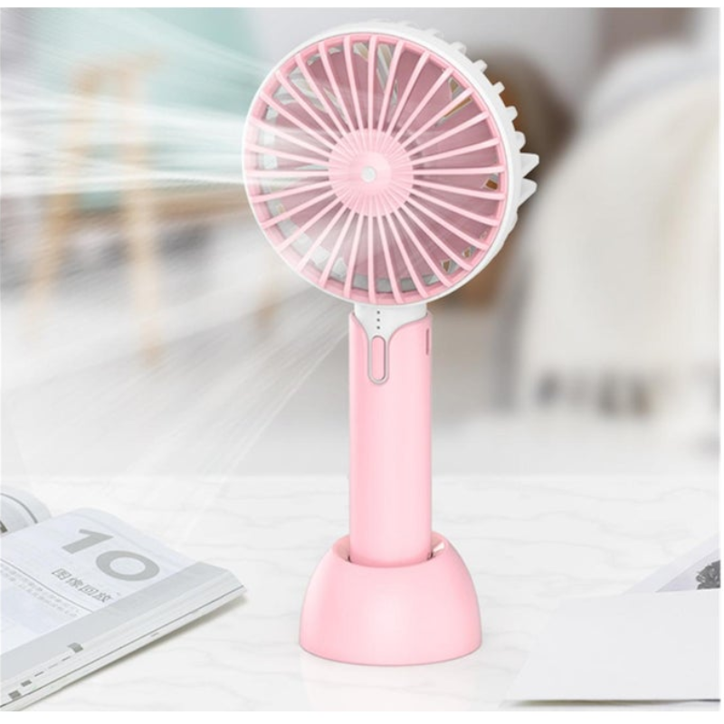 1200Mah Quiet Sound Mini Fan Portable Hand Held Pink