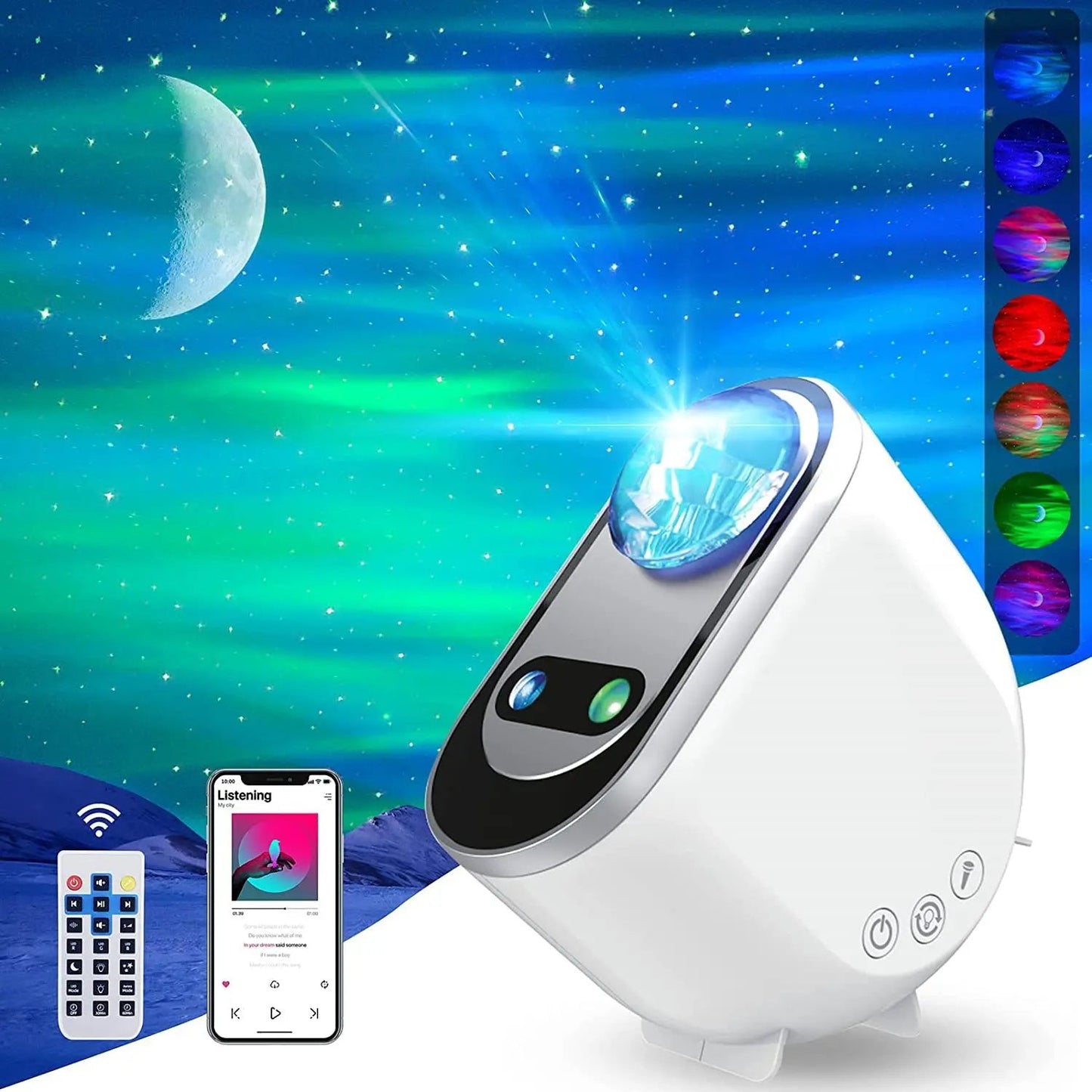Aurora Borealis Starlight Projector Led Galaxy Night Light For Home Bedroom Decor