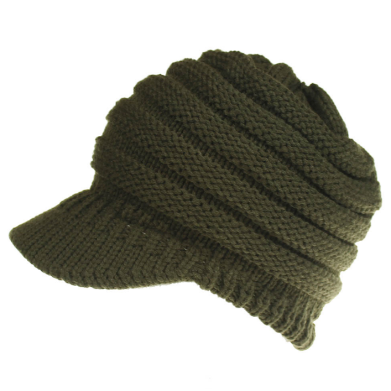 Women Ponytail Beanies Autumn Winter Hats Soft Knitting Caps Warm Ladies Skullies