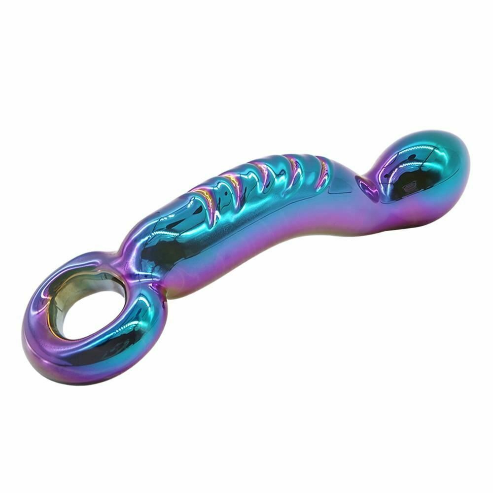 17.5Cm Waterproof Mermaid Glass Butt Plug Anal Dildo Sex Toy