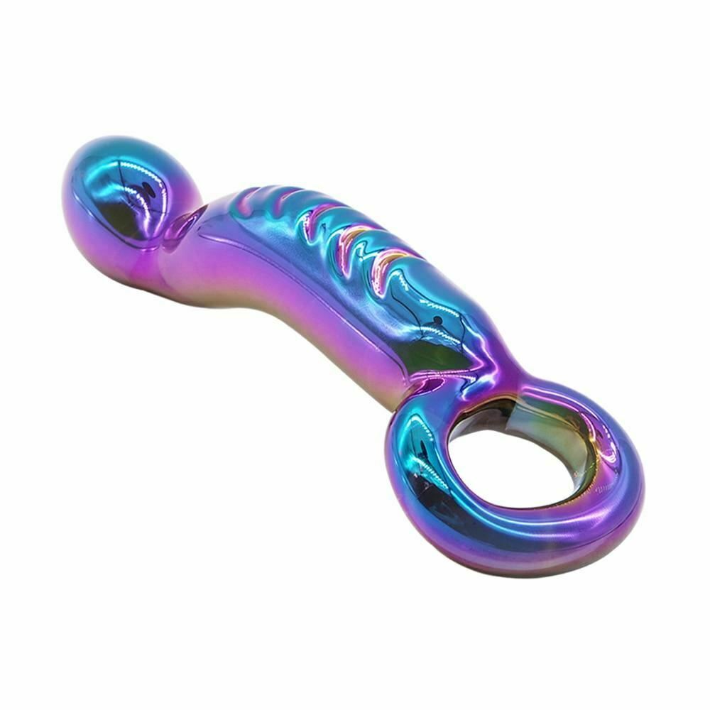 17.5Cm Waterproof Mermaid Glass Butt Plug Anal Dildo Sex Toy
