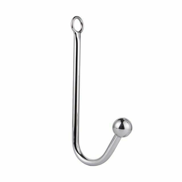 Stainless Steel Bdsm Anal Hook With Balls O-Ring Butt Plug