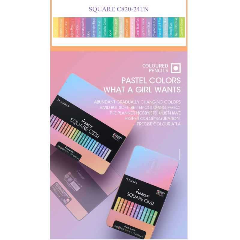 12 / 24 Colours Pastel Coloured Pencils Drawing Craft At G01