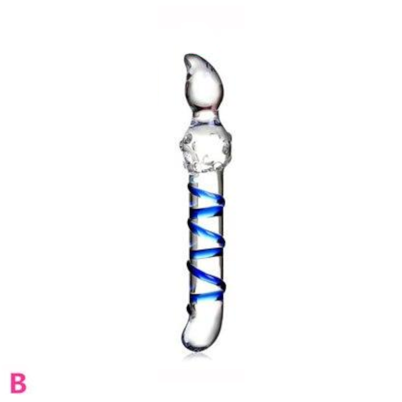 12 Styles Dildo Smooth Glass Anal Beads Double Ended Dong Butt Plug