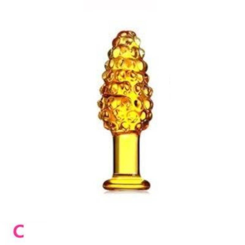 12 Styles Dildo Smooth Glass Anal Beads Double Ended Dong Butt Plug