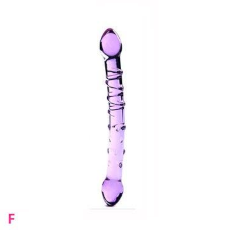 12 Styles Dildo Smooth Glass Anal Beads Double Ended Dong Butt Plug