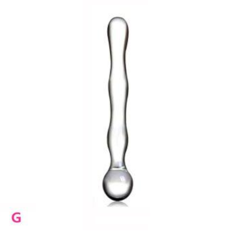 12 Styles Dildo Smooth Glass Anal Beads Double Ended Dong Butt Plug