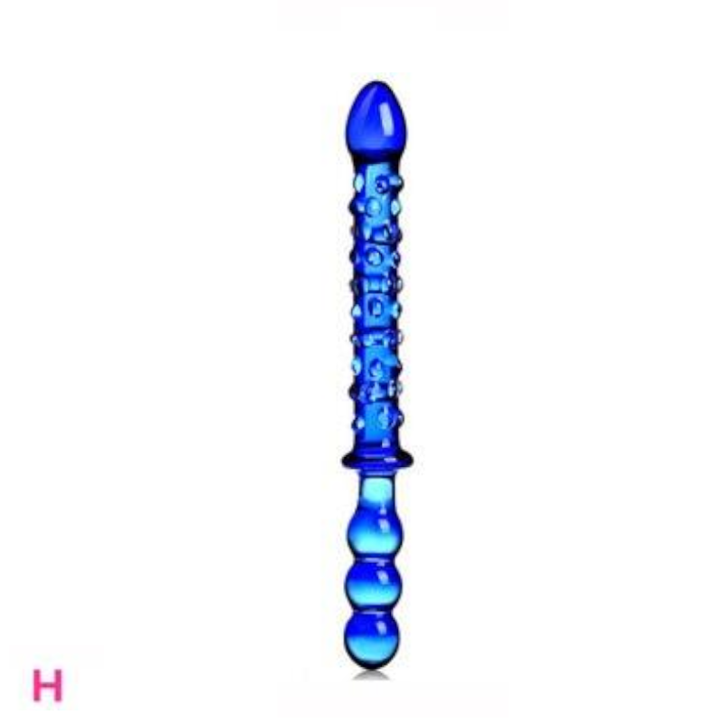 12 Styles Dildo Smooth Glass Anal Beads Double Ended Dong Butt Plug