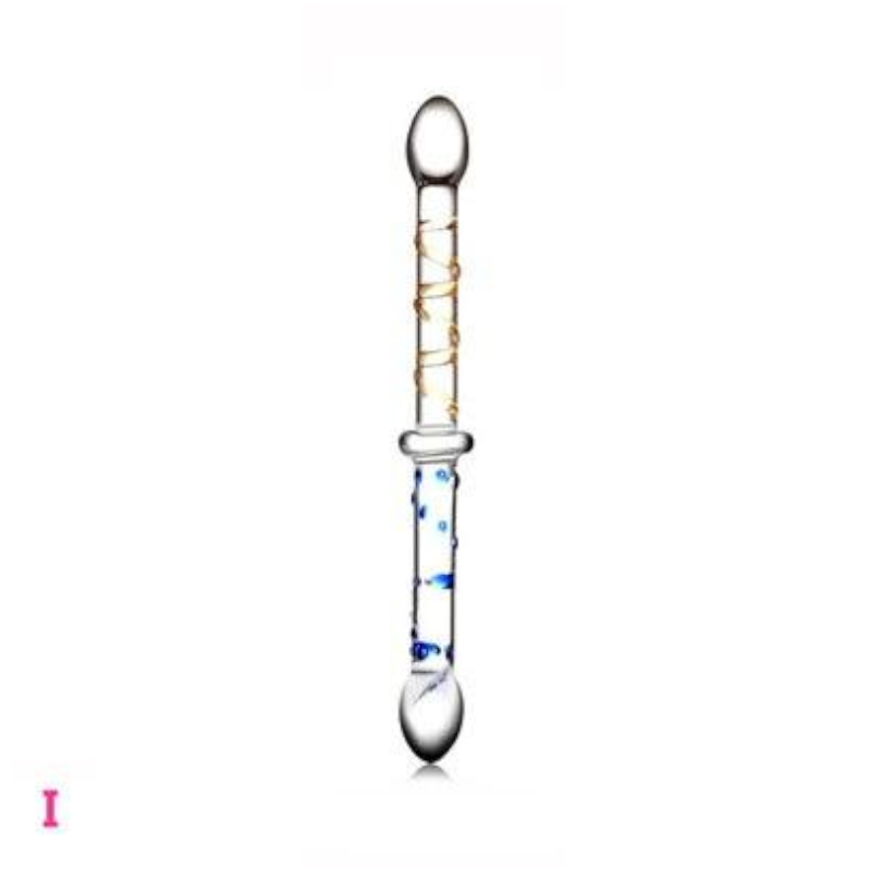 12 Styles Dildo Smooth Glass Anal Beads Double Ended Dong Butt Plug