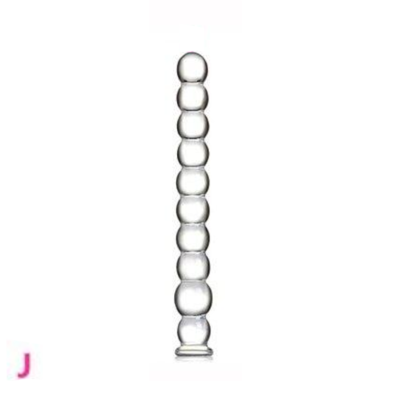 12 Styles Dildo Smooth Glass Anal Beads Double Ended Dong Butt Plug
