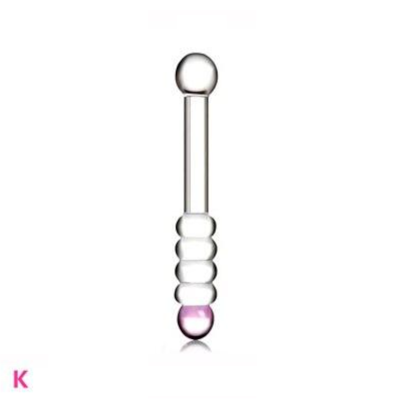 12 Styles Dildo Smooth Glass Anal Beads Double Ended Dong Butt Plug