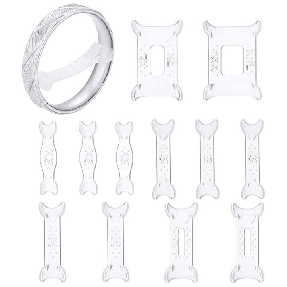 12Pcs Invisible Tightener Ring Size Reducer Resizing Adjuster Pad Jewellery Tools