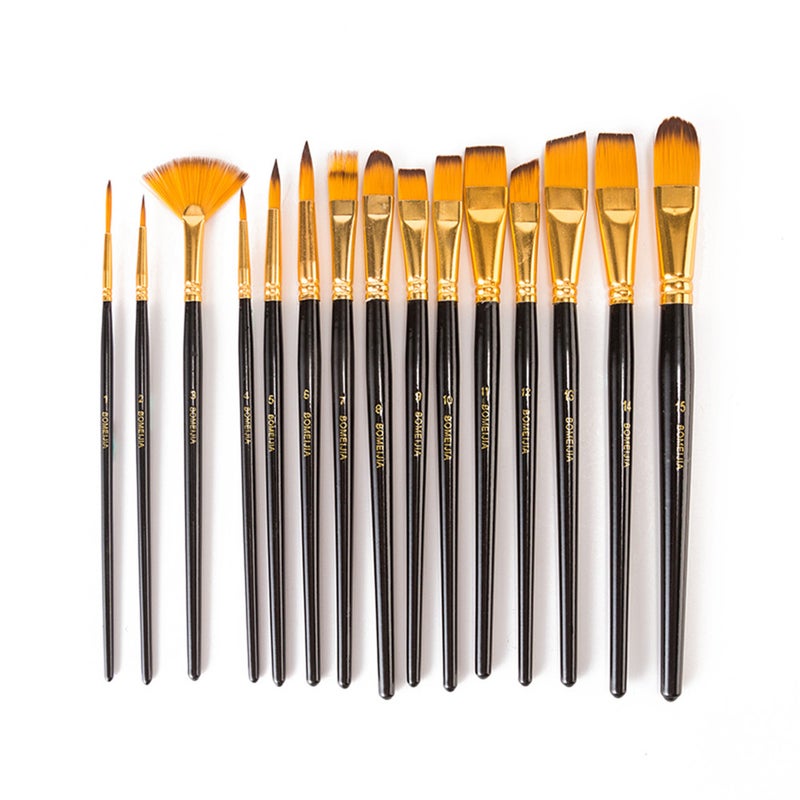 12Pcs Paint Brush Set Palette With Brushes Carrying Case For Watercolor Oil Acrylic Painting