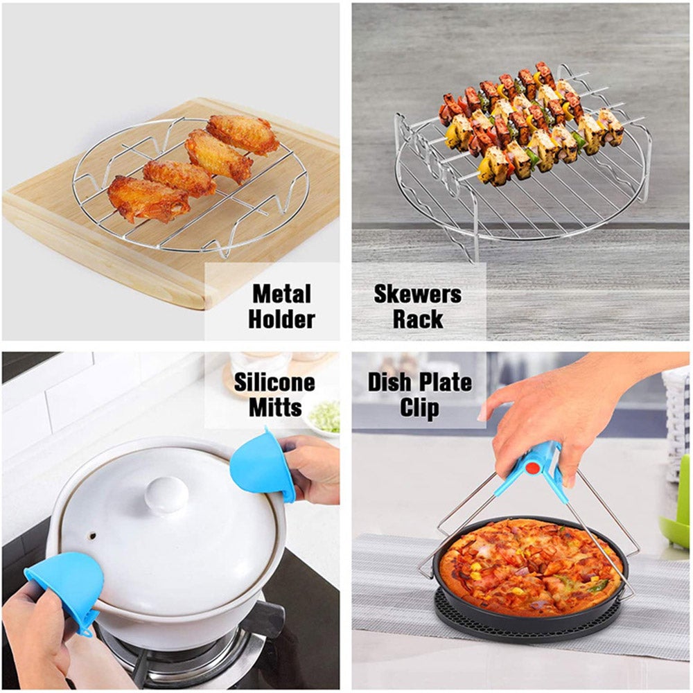 12Pcs/Set 6 Inch Air Fryer Accessories Airfryer 2.5-6.8Qt