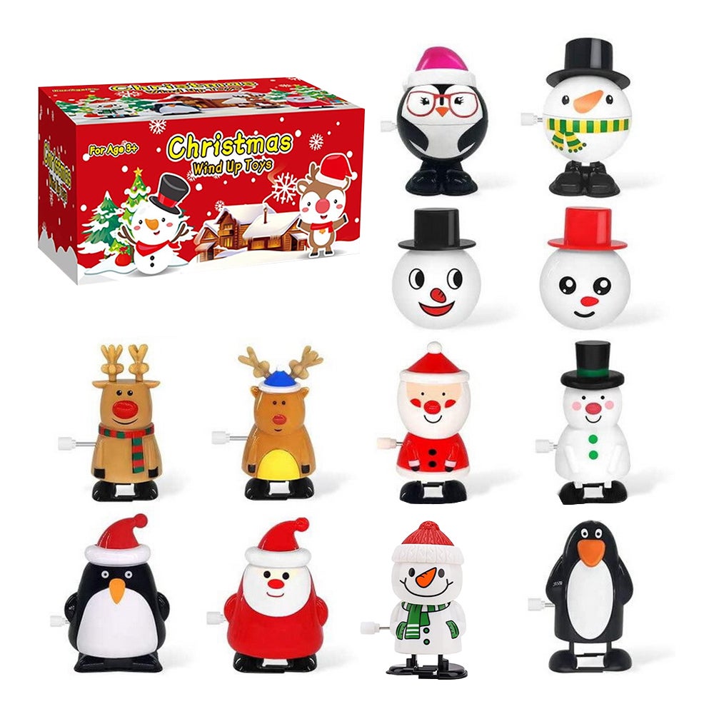 12Pcs Wind Up Decoration Set Christmas Party Gift Festive