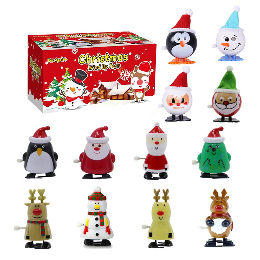 12Pcs Wind Up Decoration Set Christmas Party Gift Festive