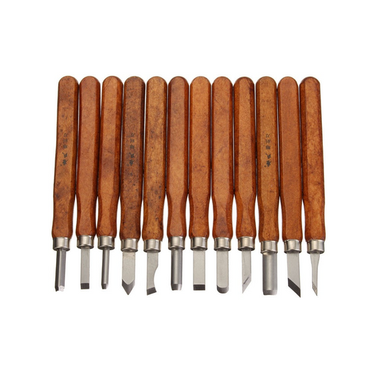 12Pcs / Set Wood Carving Chisel Tool Working Accessories