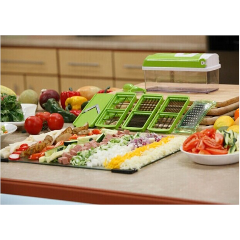 12 Pieces Multifunctional Vegetable Chopper Handle Food Grate Slicer Dicer Kitchen Gadgets