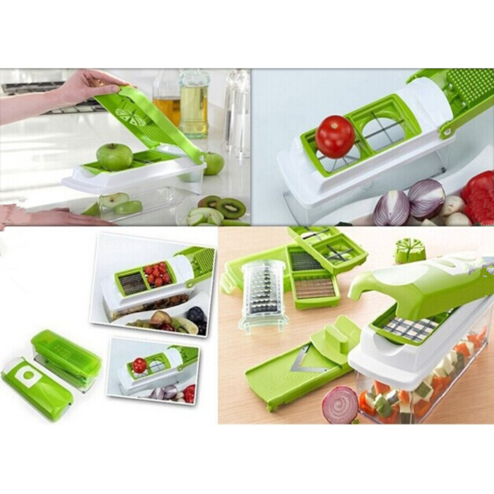 12 Pieces Multifunctional Vegetable Chopper Handle Food Grate Slicer Dicer Kitchen Gadgets