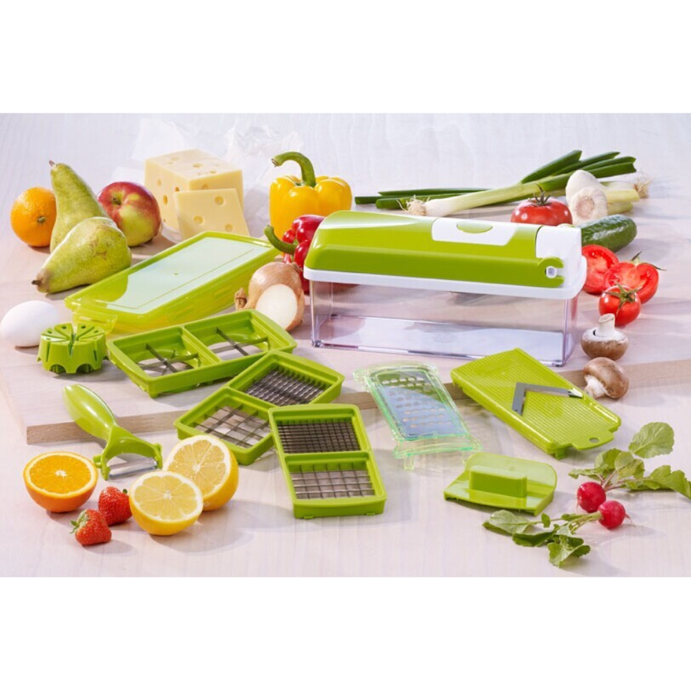 12 Pieces Multifunctional Vegetable Chopper Handle Food Grate Slicer Dicer Kitchen Gadgets