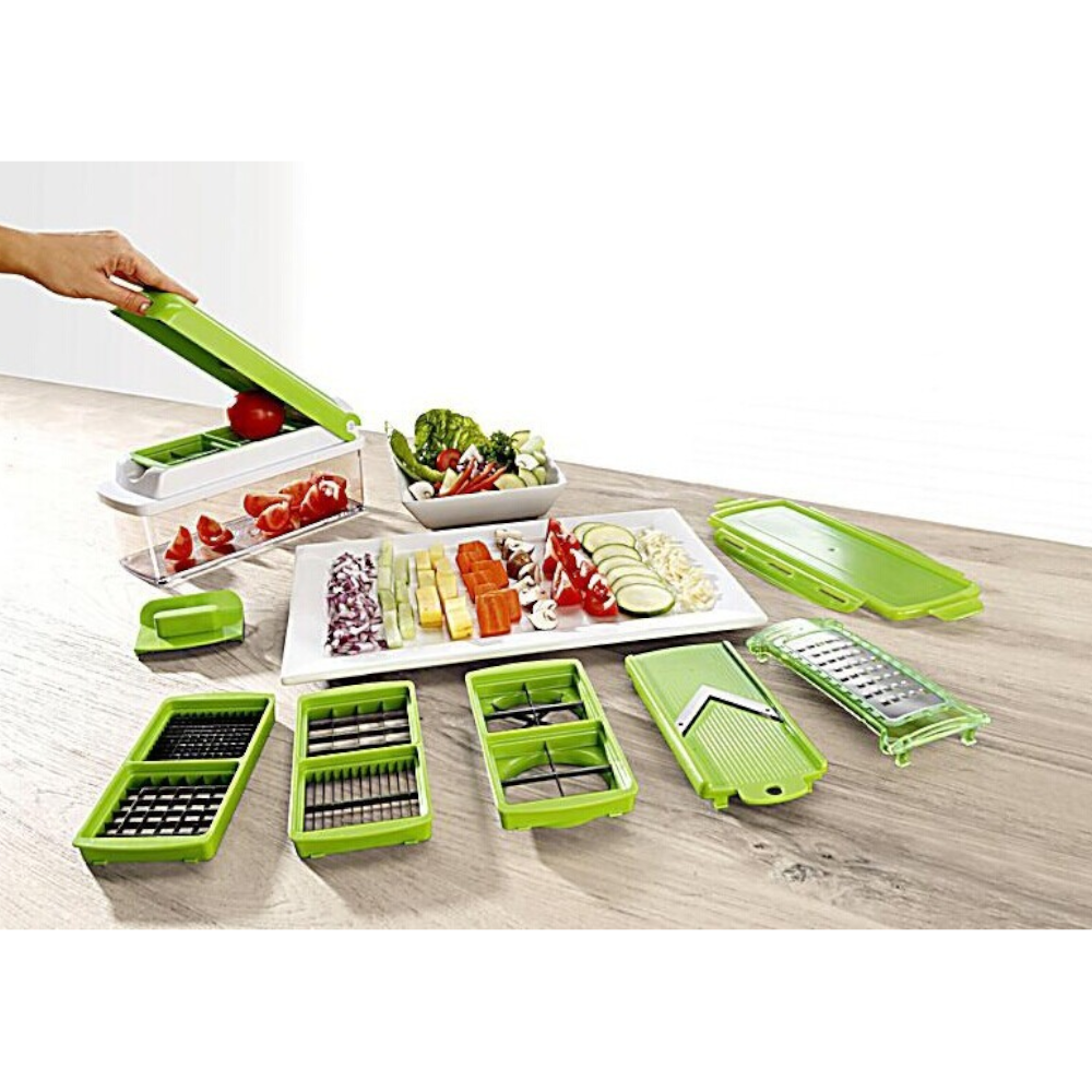 12 Pieces Multifunctional Vegetable Chopper Handle Food Grate Slicer Dicer Kitchen Gadgets