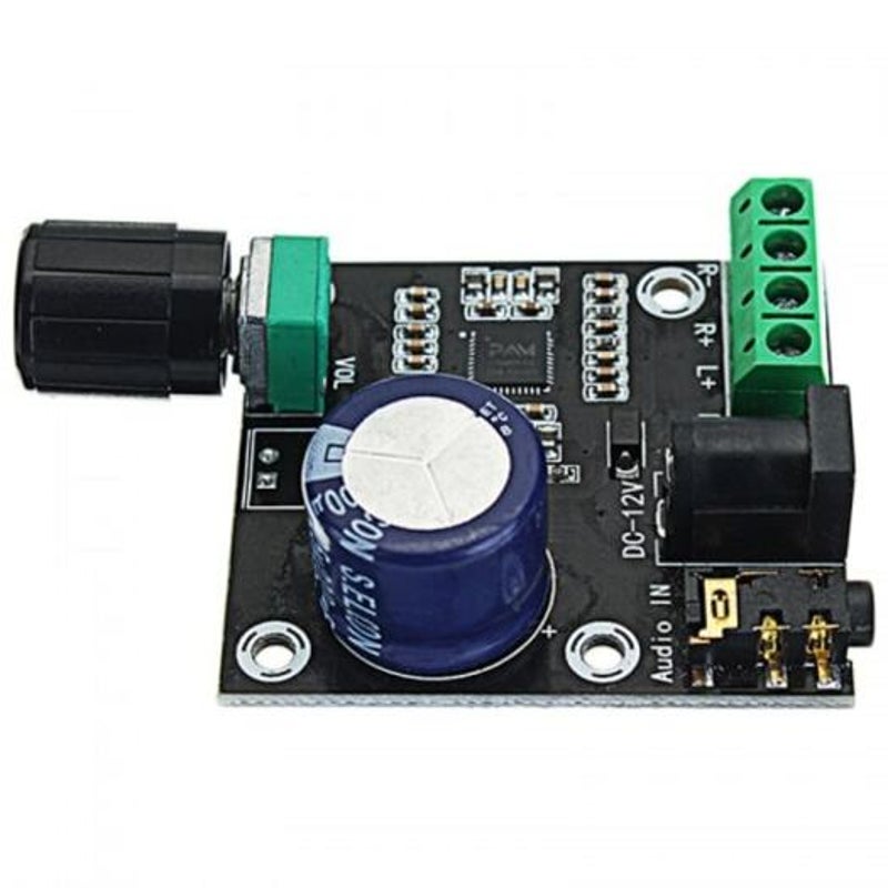 12V Mini Hi Fi Pam8610 Audio Stereo Amplifier Board X 10W Dual Channel Class Black