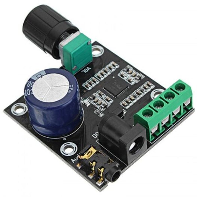 12V Mini Hi Fi Pam8610 Audio Stereo Amplifier Board X 10W Dual Channel Class Black