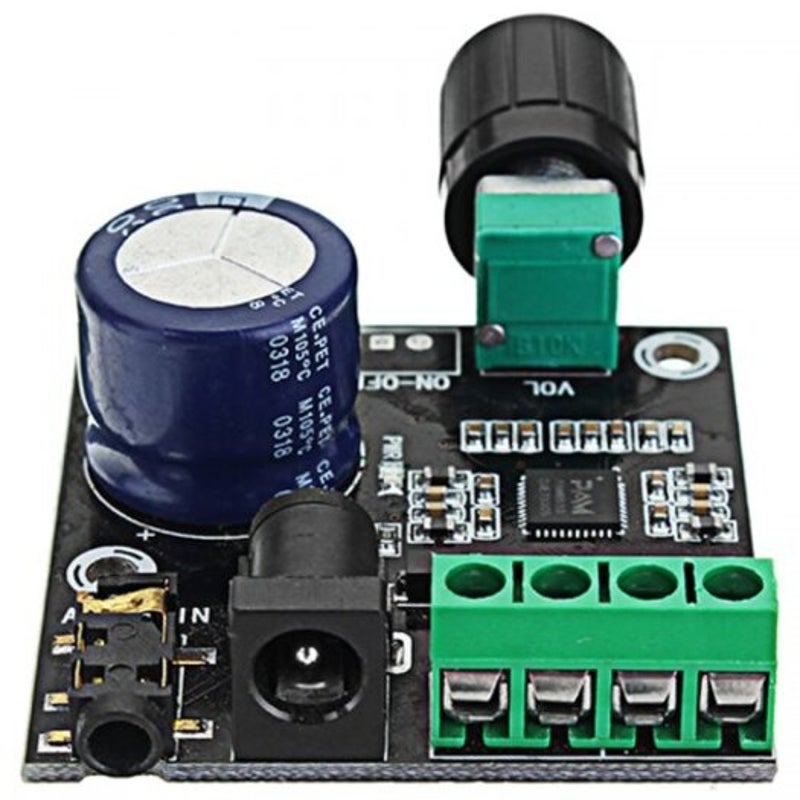 12V Mini Hi Fi Pam8610 Audio Stereo Amplifier Board X 10W Dual Channel Class Black