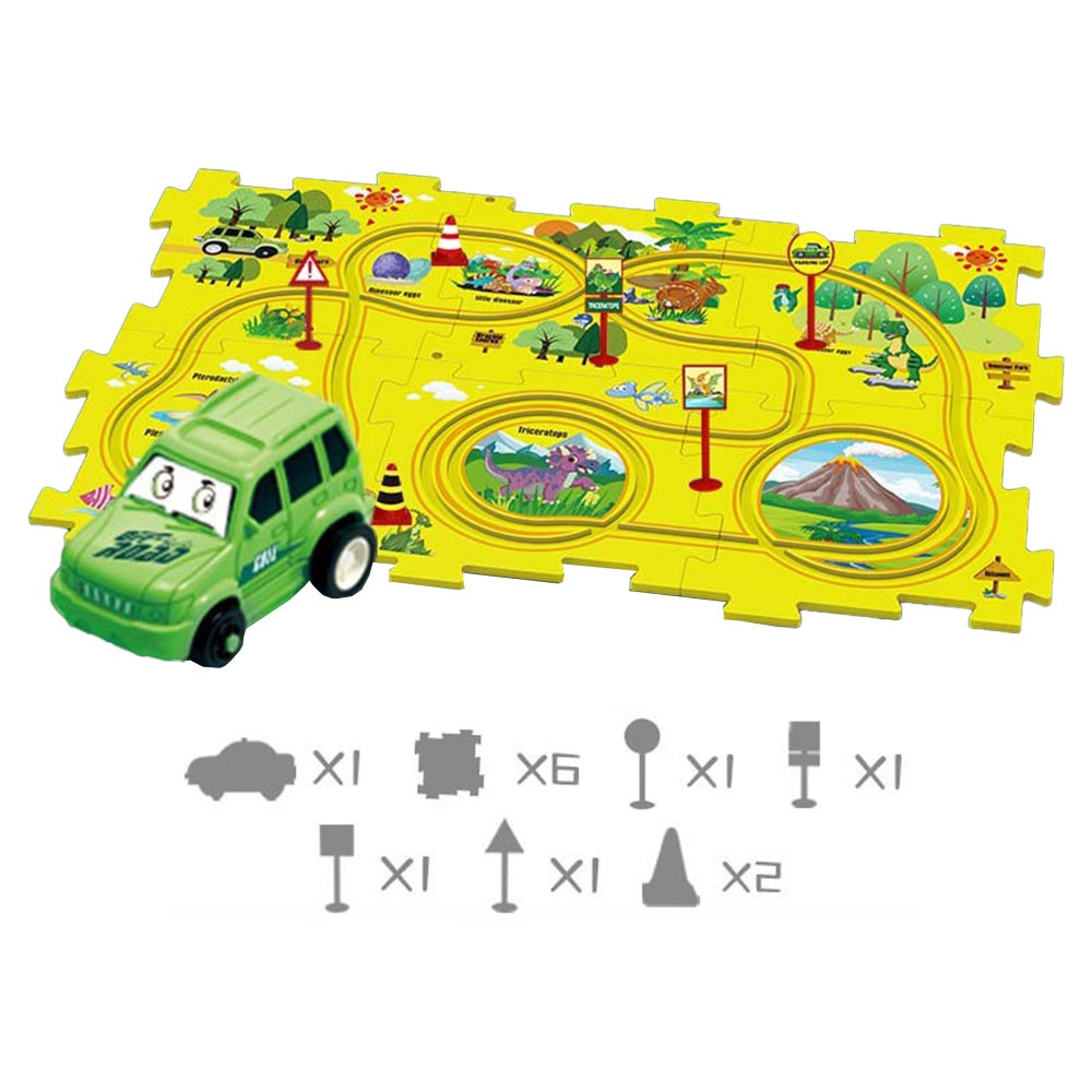 13-Piece Diy Assembling Electric Trolley Set Puzzle Track Car Play Railcar Building Toys Kid Gift