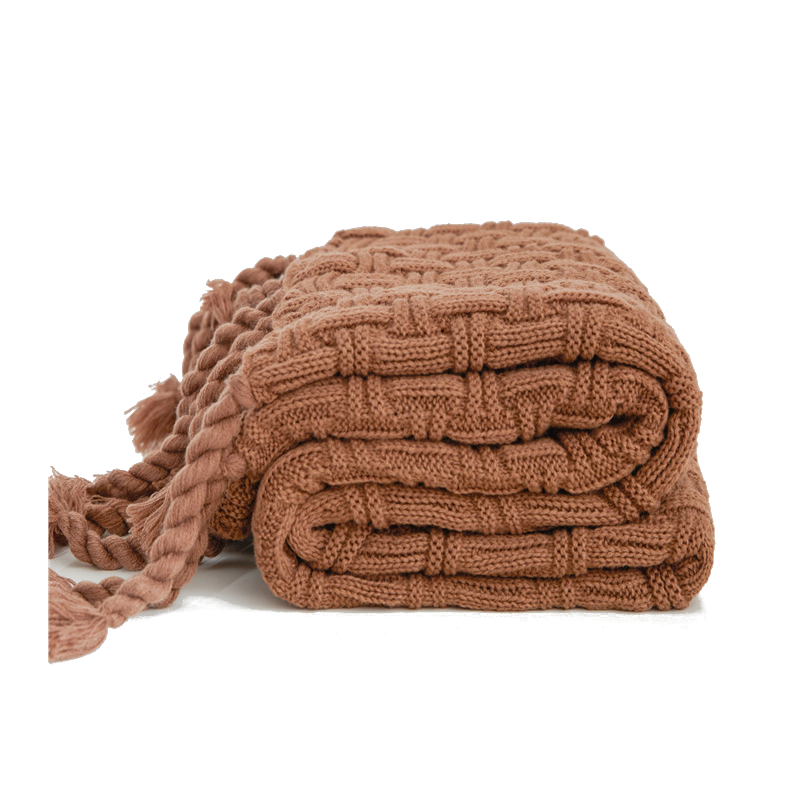 130 X 160Cm Throw Thread Blanket Bedcover With Tassel For Sofa